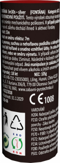 Stříbrná fontána 5 m, 30s - elektrický odpal